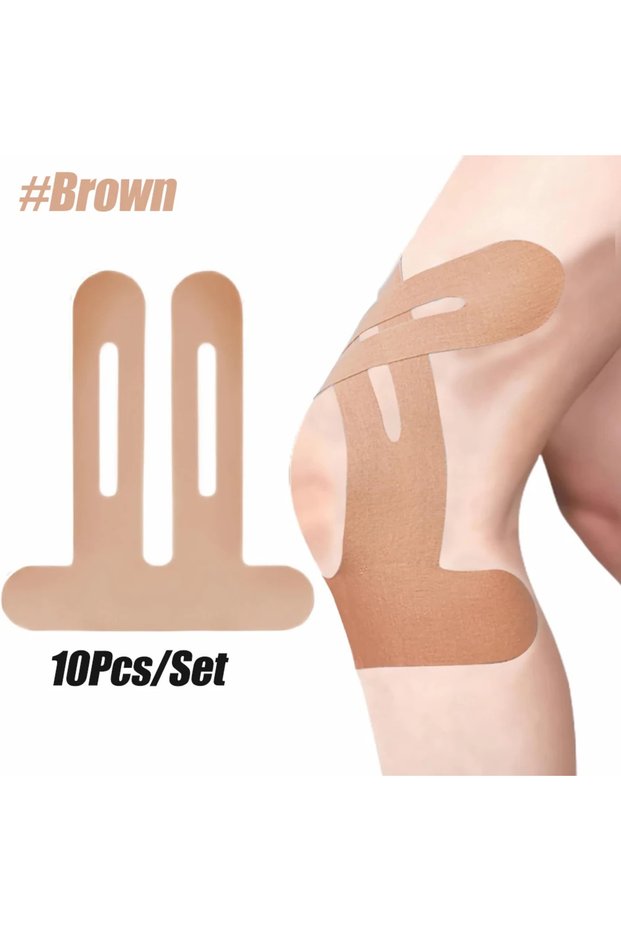 Brown-10PCS 10PCS Kinesiology Tape for Knees,Waterproof & Elastic,Breathable Knee Tape,Athletic Tape