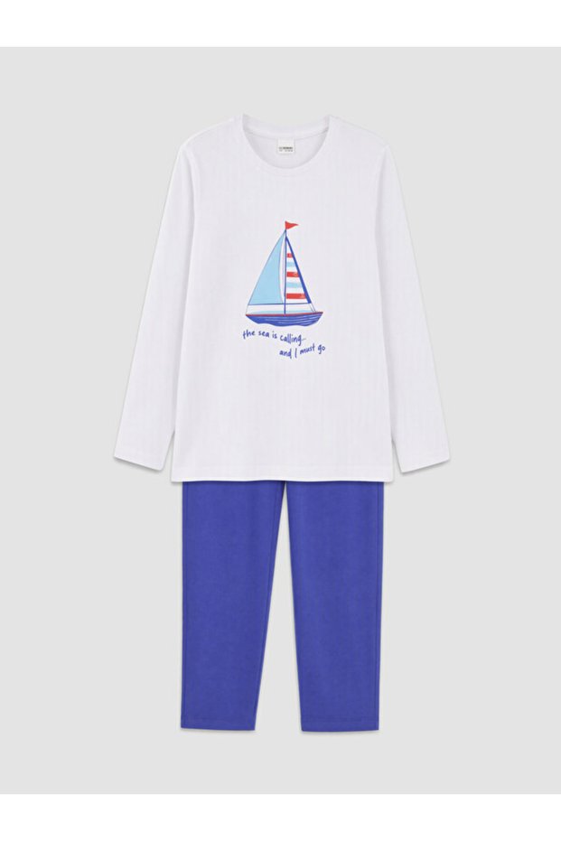 Esvab • Modern & Distinctive Zero Roba Collar Boys' Pajama Set