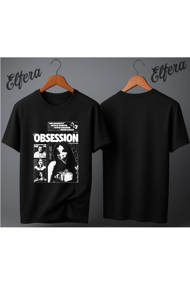 تي شيرت مطبوع عليه OBSESSION للجنسين