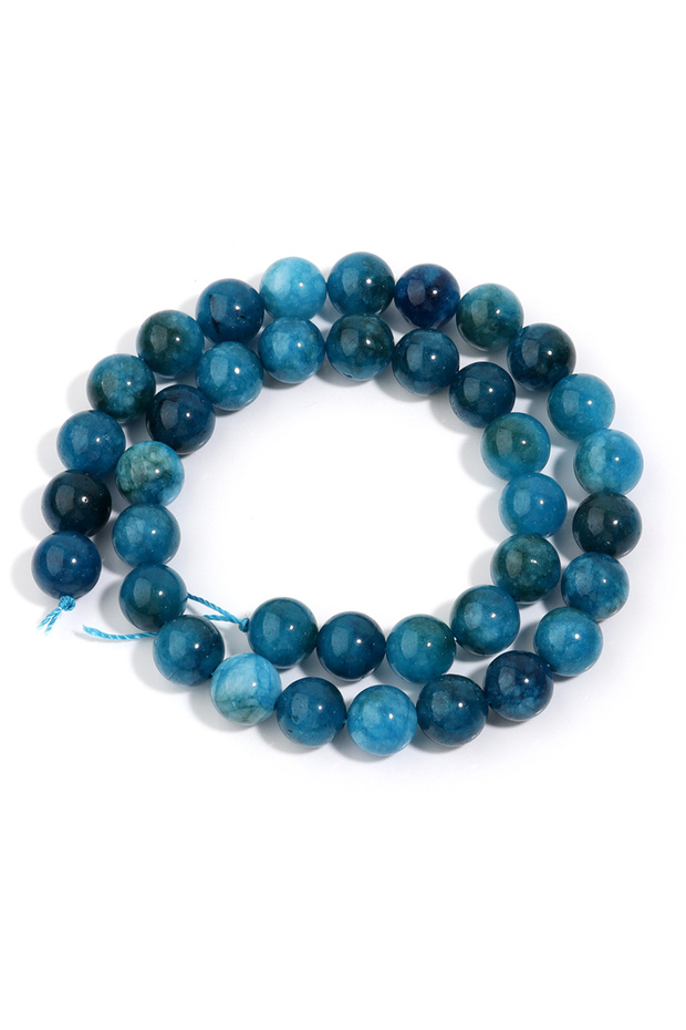 10mm--approx 32pcs 1 Strand Natural Blue Apatite Stone Beads 4/6/8/10/12mm Round Gem Bead for DIY Br