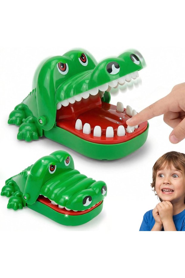 Crocodile Dentist Bite Finger Game - Fun Family Board Game for Kids Ages 4+ - Suspenseful Party Game Toy - Travel Friendly - Eid Birthday Gift