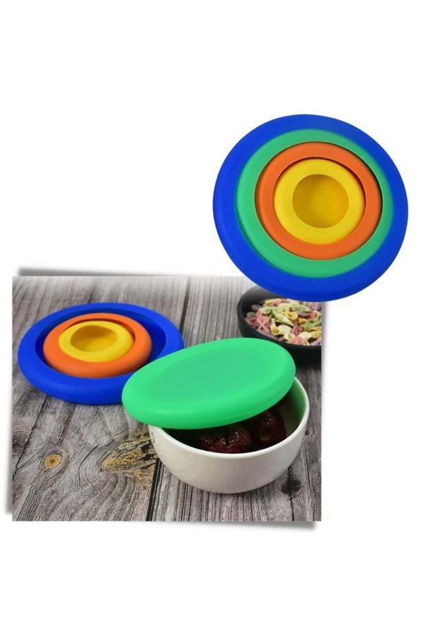 Sn-38932 Set of 4 Silicone Covers in Different Sizes Colorful Flexible Cover