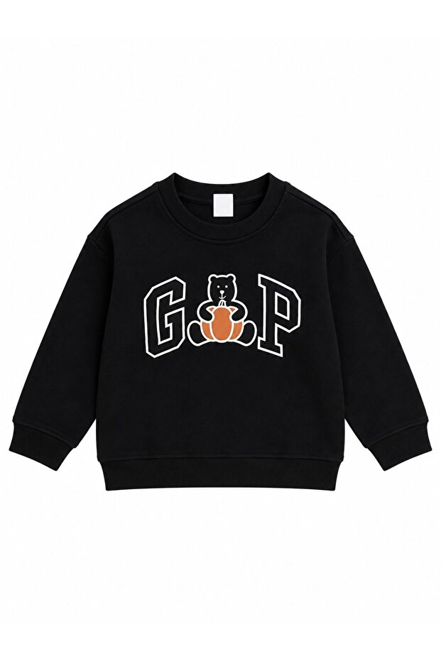 Gap Baby Boy Bear Print Sweatshirt Black