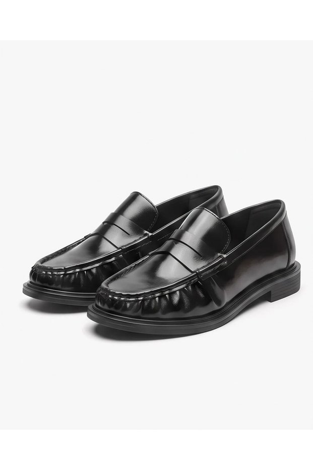 Women's Black Patent Leather Daily Oxford Classic Non-Slip Sole Loafer Shoes