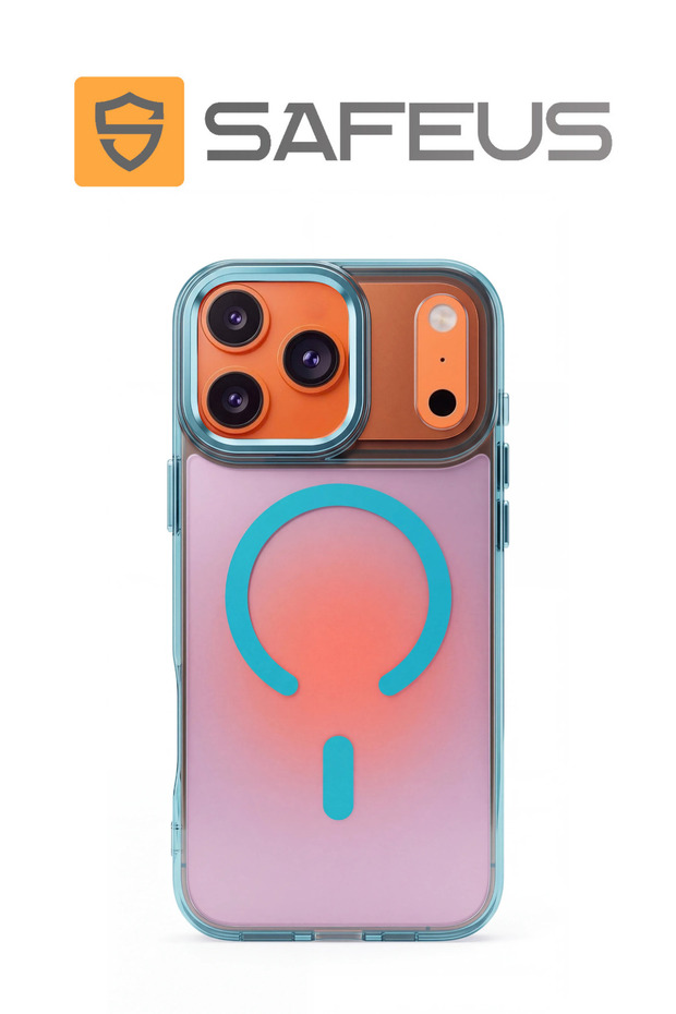 iPhone 18 Pro Max / 17 Pro Max Magsafe Compatible Color-Changing Edges in Light Transparent Back Matte Hard Premium Case