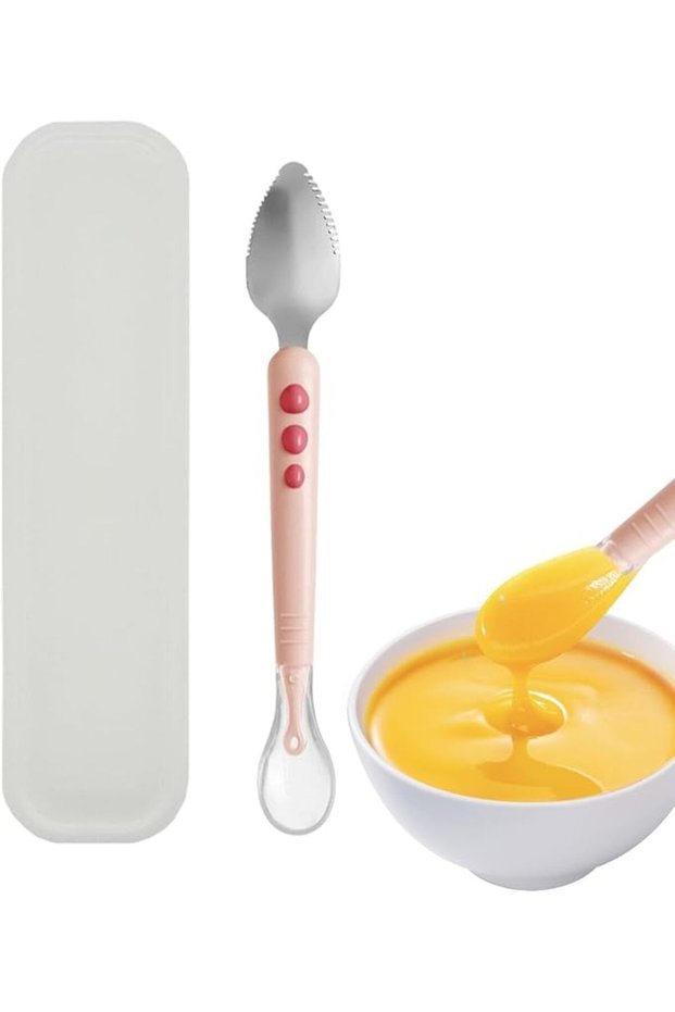 Small Silicone Spoon Double-Headed with Storage Box