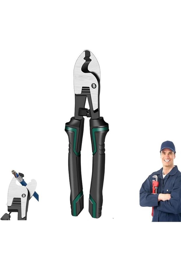 High Leverage Wire Cutter, Multi-functional Cable Cutting & Crimping Pliers Tool, Professional Wire