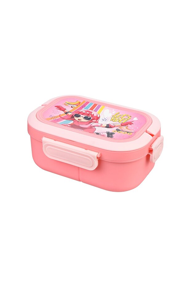 Patented Girl's 6-Compartment 2-Tier Nutrition & Storage Container