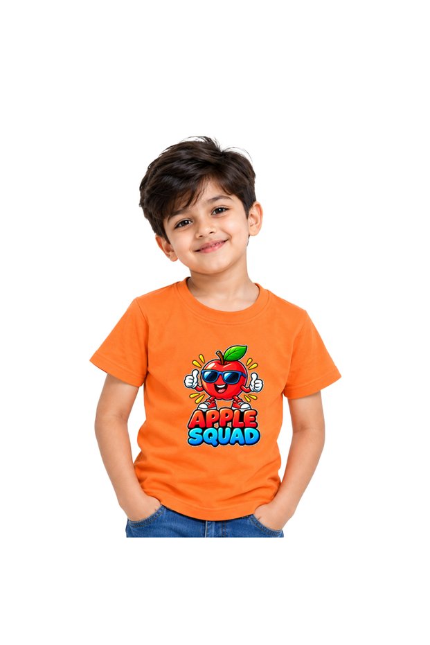 Boys Fruit Print T-Shirt | Cotton Tee | Round Neck Short Sleeve Casual Wear