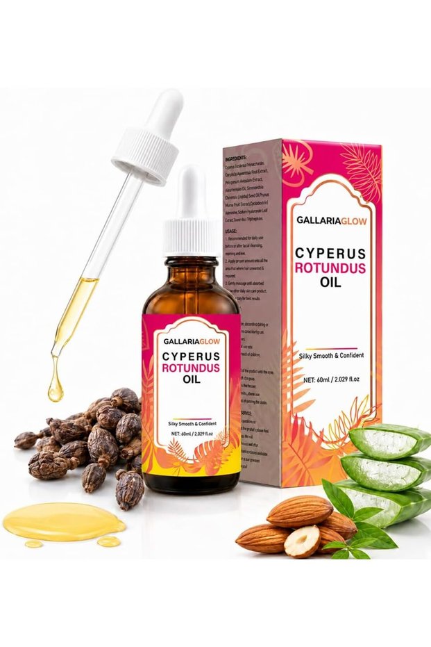 Cyperus Rotundus Oil 60ml, Helps Reduce Hair Regrowth, Moisturizing & Soothing Body Oil for Smooth-Looking Skin