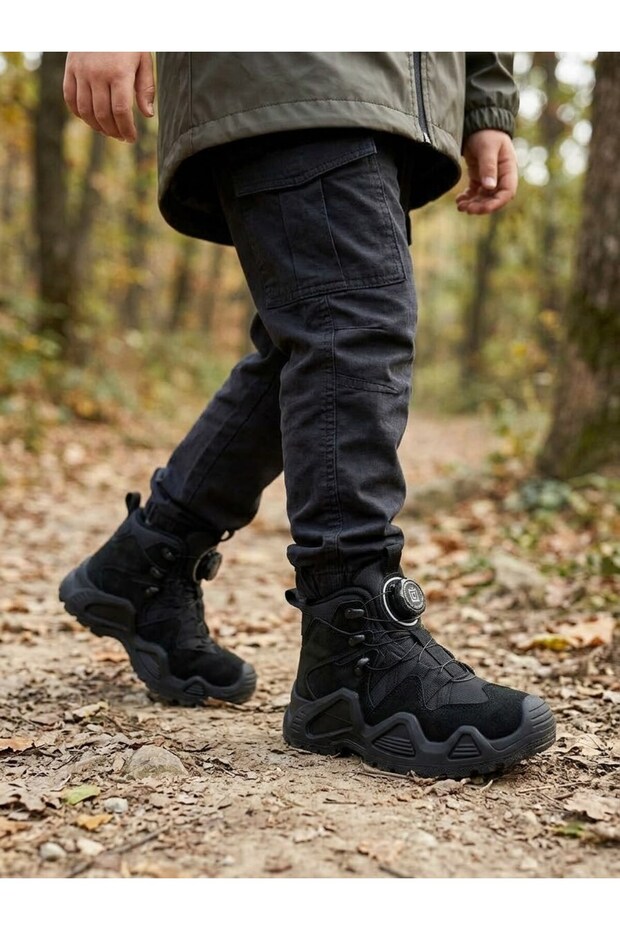Smart Lace-Up Non-Slip Sole Water-Resistant Boys' Tactical Boots