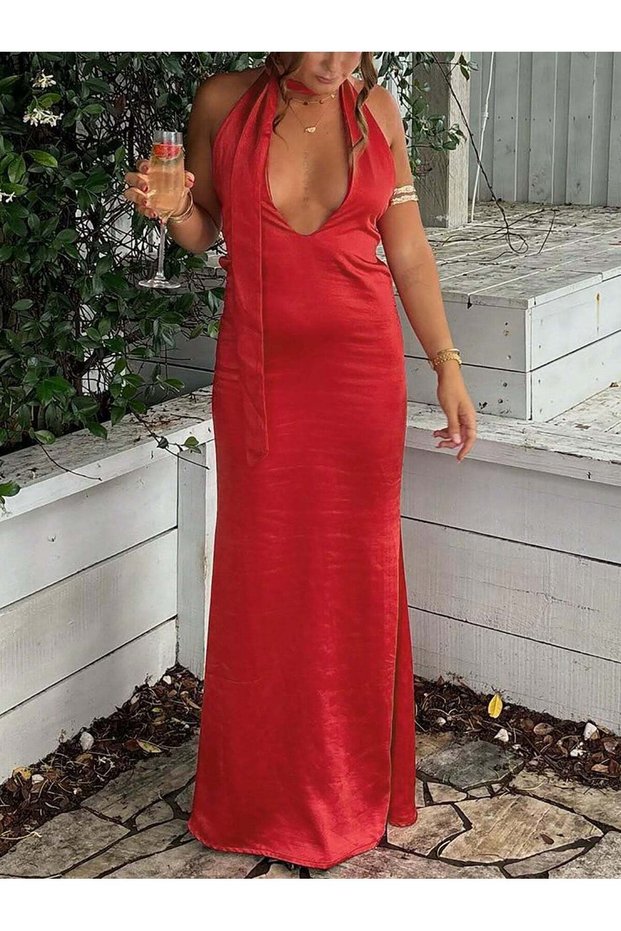 Maxi dress, red