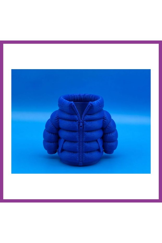 3D Printed Inflatable Coat Pen Holder - Desktop Organizer-Blue Atg