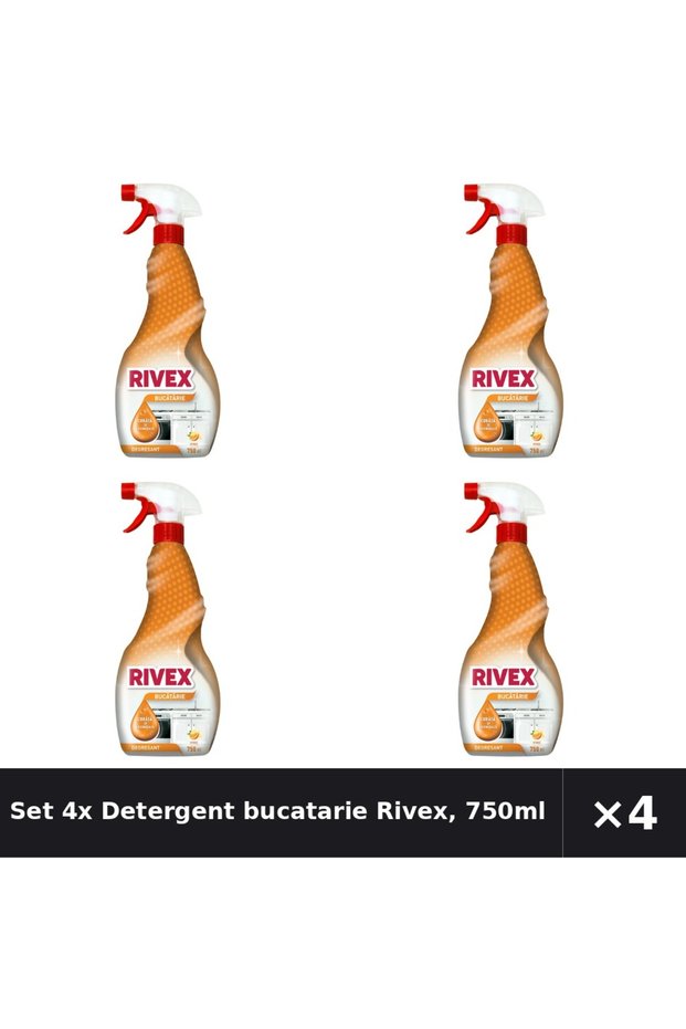 Set 4x Detergent bucătărie Rivex, 750ml