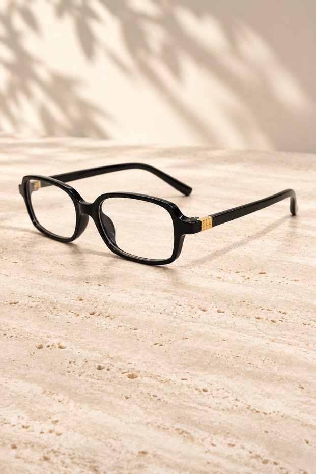 Brelmaki Square Luxury New Season Black Framed Blue Block Blue Light Filtered Glasses