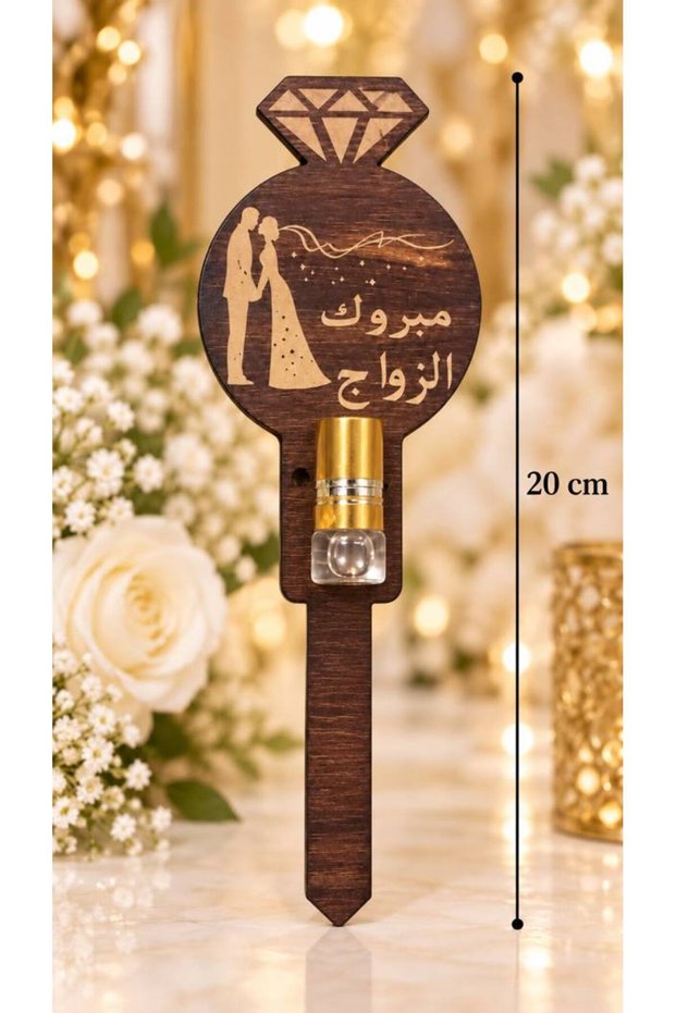 هدايا عطرية على شكل خاتم ألماس للزفاف، 24 قطعة مع حامل، 20 سم