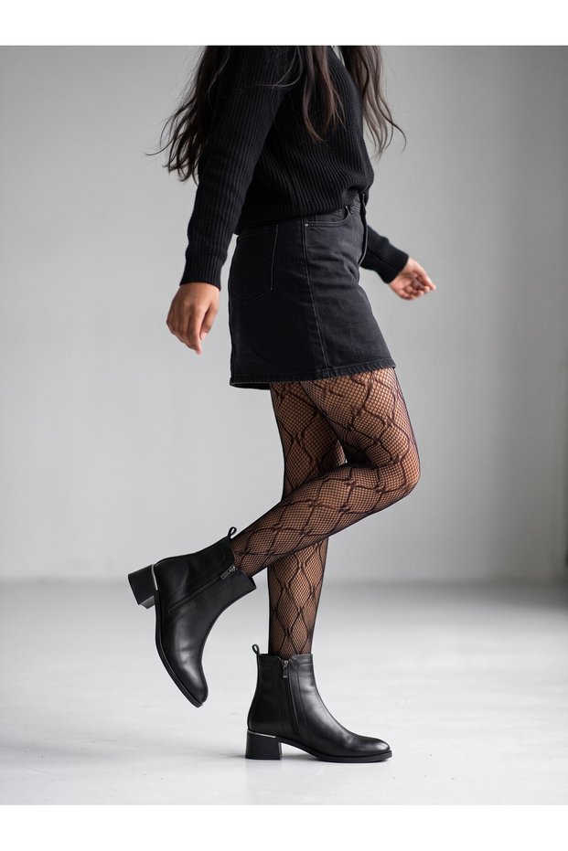 Women's Leather Boots Black