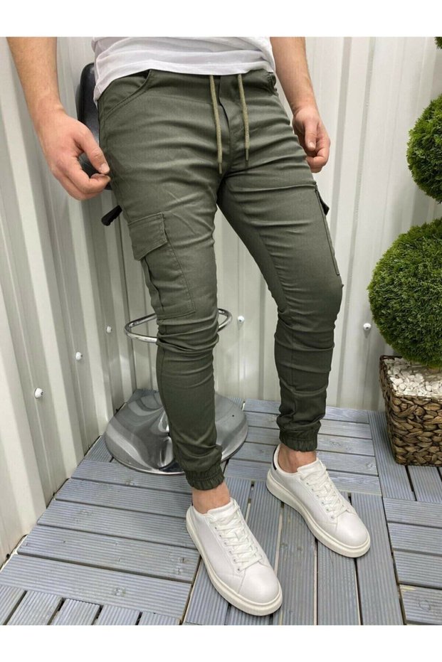 Italian Cut Winter Slim Fit Tight Cargo Pants 2027 Yk1