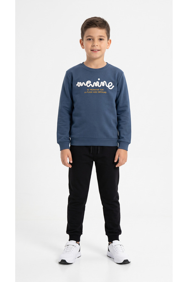 Marine Printed Boys' Sweatshirt