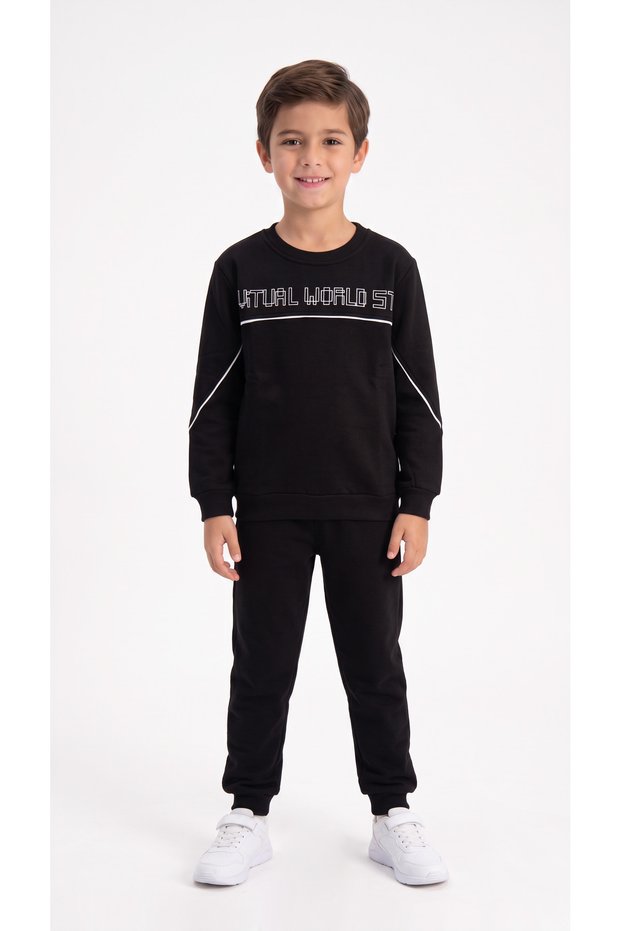 World St Printed Boys' Sweatshirt