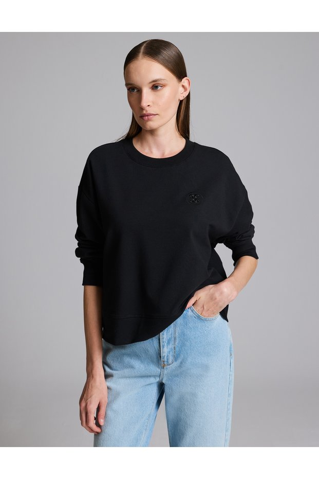 Black Oversize Sweatshirt 50333429-Vr046
