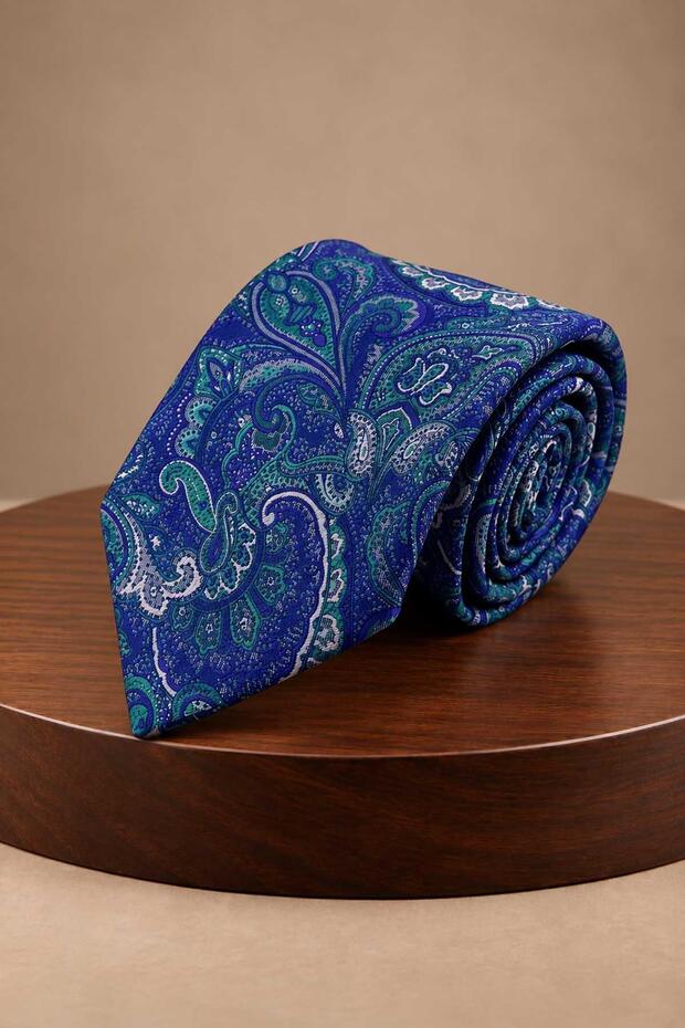Purple Green Shawl Tie Prm146