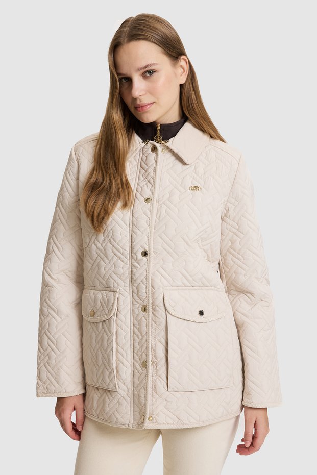 Women's Cream Coat 50326197-Vr256
