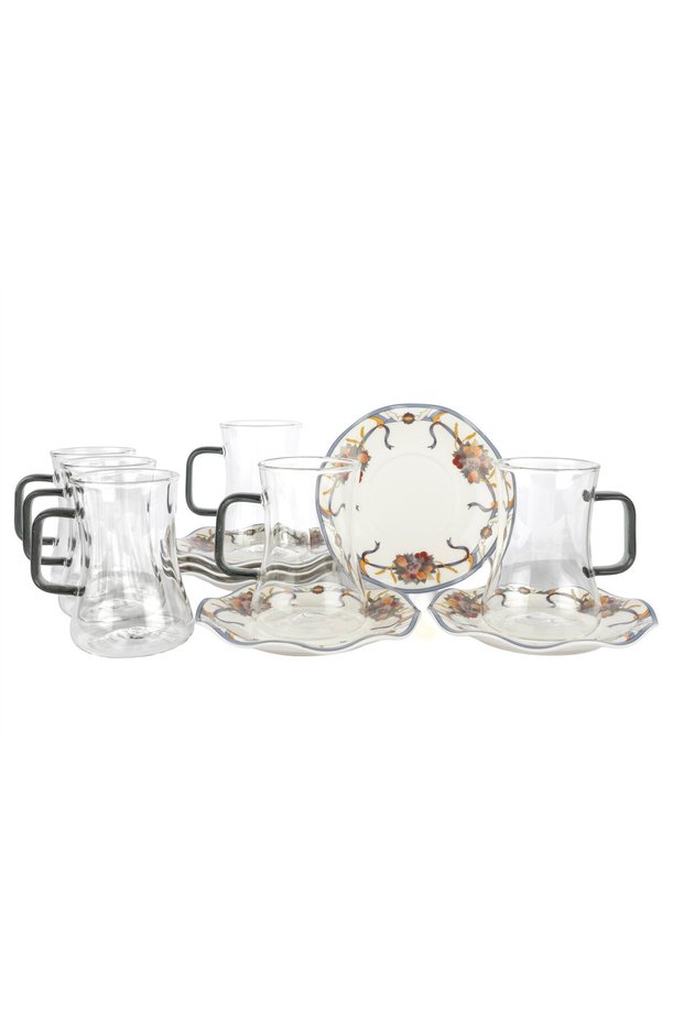 Sole Bouquet 6-Piece Glass Tea Set 180ml