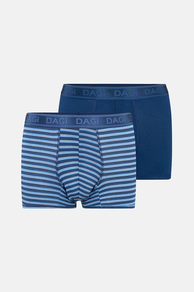 Lacivert 2'li Düz Micro Modal Boxer