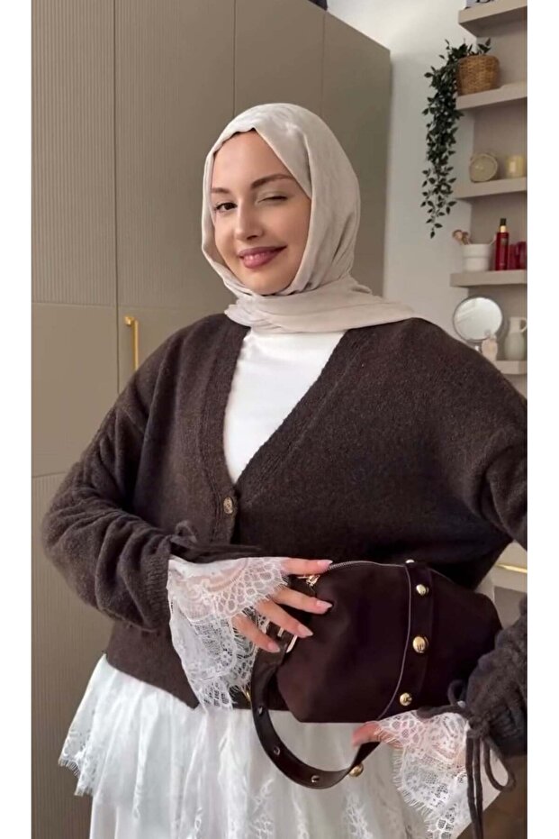 Liora Lace Detailed Knitwear Cardigan
