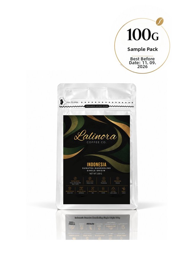 Indonesia Sumatra 100 g Espresso & Filtered Core Coffee Certified Single Origin Sca 87+