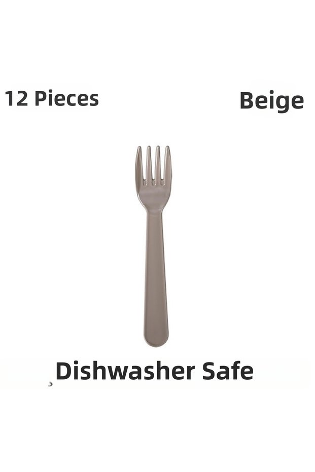 12 Pieces Plastic Forks Bpa Free Dishwasher Safe Home School Camping Picnic Party L-00916