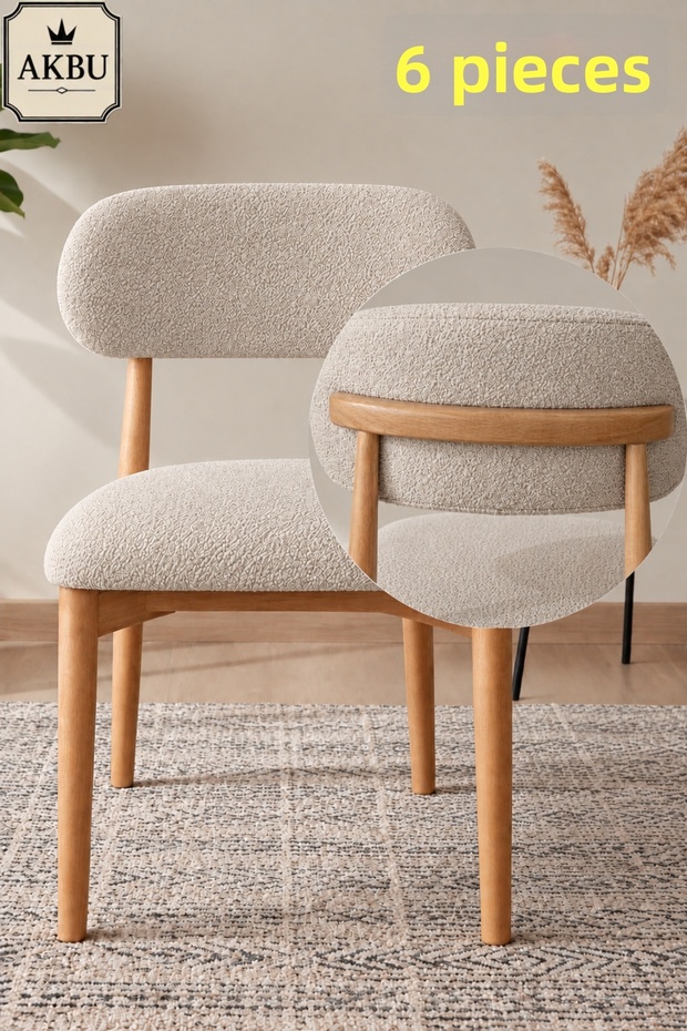 Chair Cover, High Quality Bohemian Style, Elastic, Kitchen Chair Cover, Pack of 6, Full Coverage, Fits Both Bottom and Top.