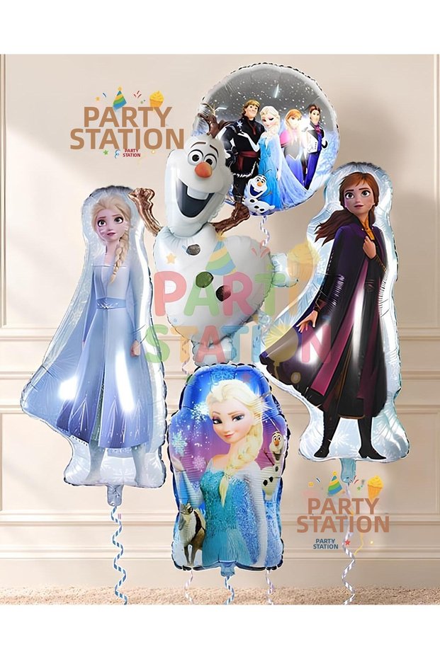 Frozen Concept Elsa Anna Olaf 5 Piece Large Size Balloon Set Frozen Theme Elsa Balloon Anna Balloon Olaf Balloon