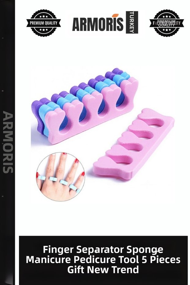 Finger Separator Sponge Manicure Pedicure Apparatus 5 Pieces Gift New Trend