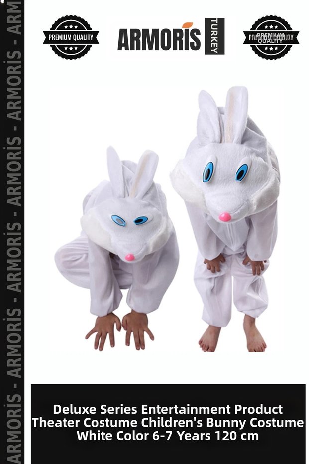 Delux Series Entertainment Product Theater Costume Children's Rabbit Costume White Color 6-7 Years 120 cm