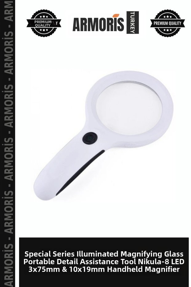 Special Series Illuminated Lens Portable Auxiliary Detail Tool Nikula-8 Led 3X75Mm & 10X19Mm Handheld Magnifier