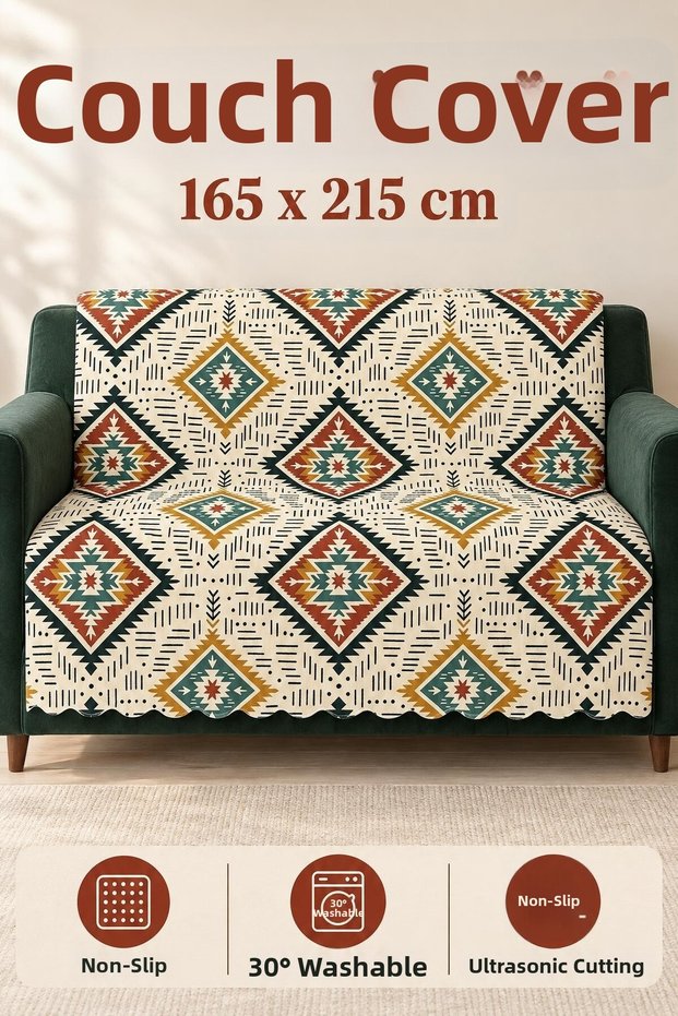 Multi-Purpose Velvet Sofa Cover with Non-Slip Sponge 165X215 cm Modern Bohemian Sofa Bed Throw Picnic Tablecloth Alk7