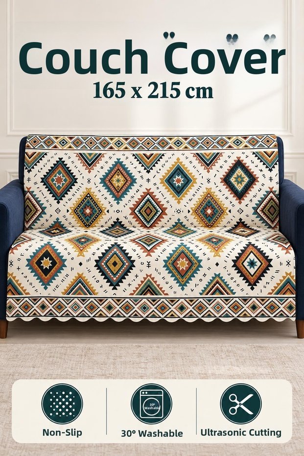 Multi-Purpose Velvet Sofa Cover with Non-Slip Sponge 165X215 cm Modern Bohemian Sofa Bed Throw Picnic Tablecloth Alk11