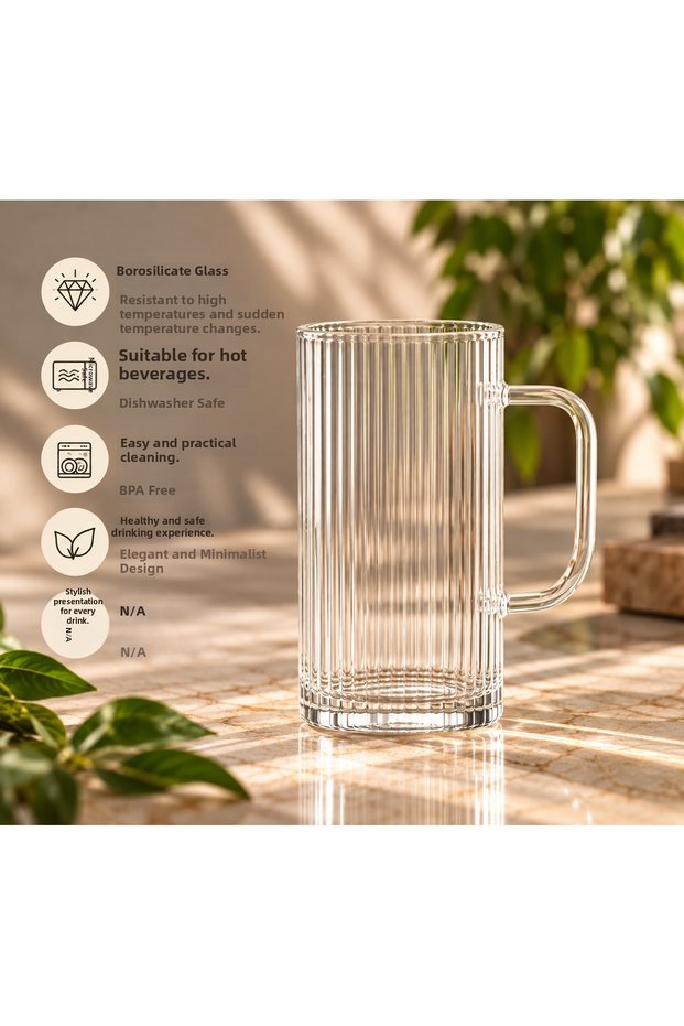 Glass Mug 380 ml - Borosilicate Heat Resistant
