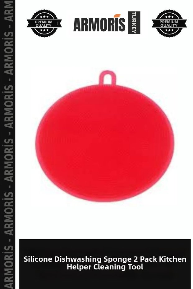 Silicone Dishwashing Sponge 2 Pieces Pot Pan Kitchen Helper Cleaning Utensil