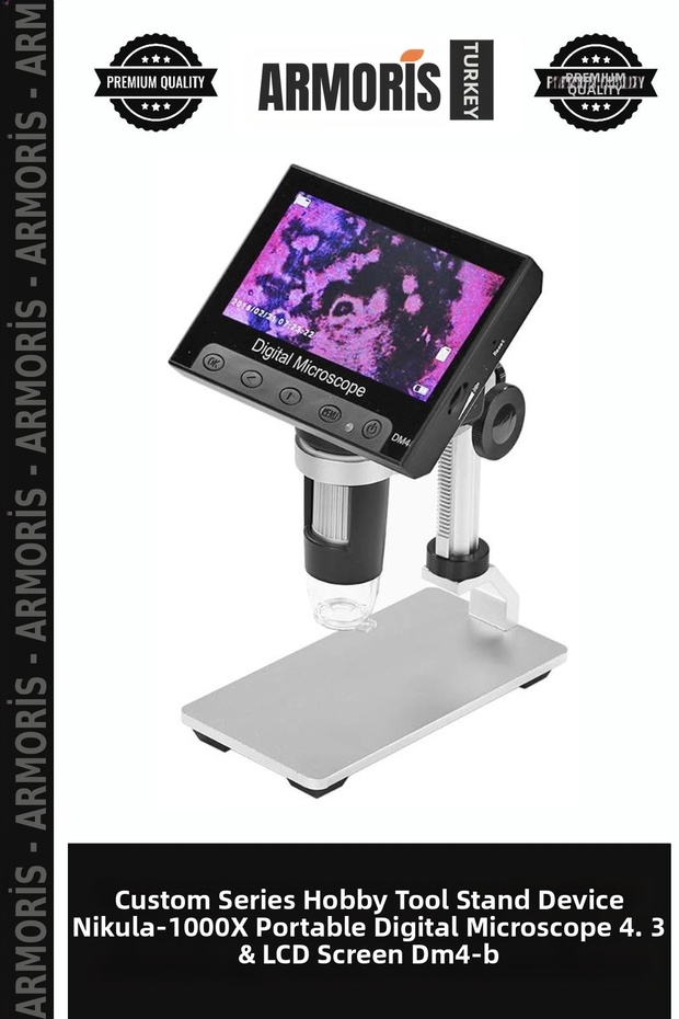 Special Series Hobby Tool Device with Stand Nikula-1000X Portable Digital Microscope 4.3 & Lcd Screen Dm4-B