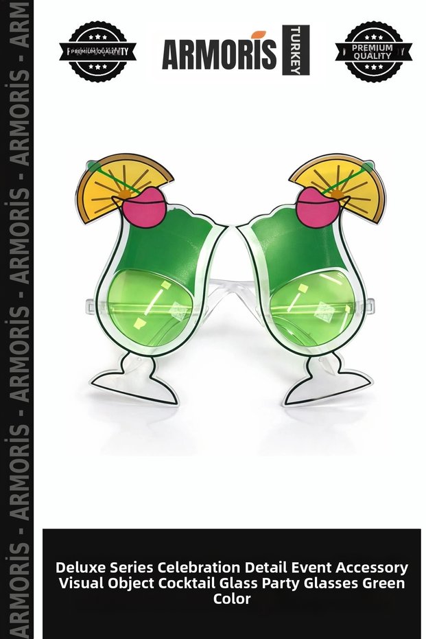 Delux Series Celebration Detail Event Accessory Visual Object Cocktail Glass Party Glasses Green Color