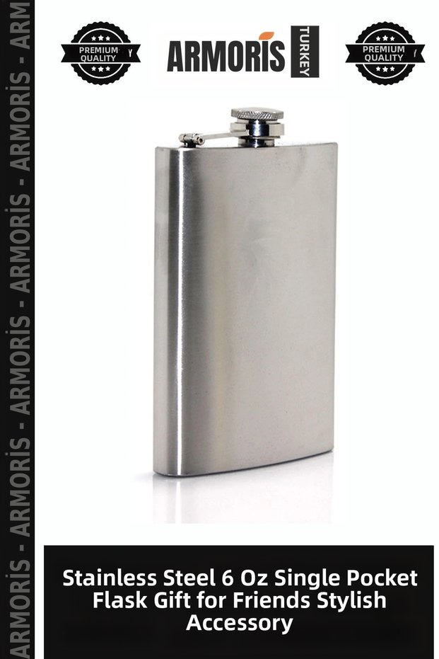 Stainless Steel 6 oz Single Flask Bottle Gift for a Friend Daily Item Stylish Accessory