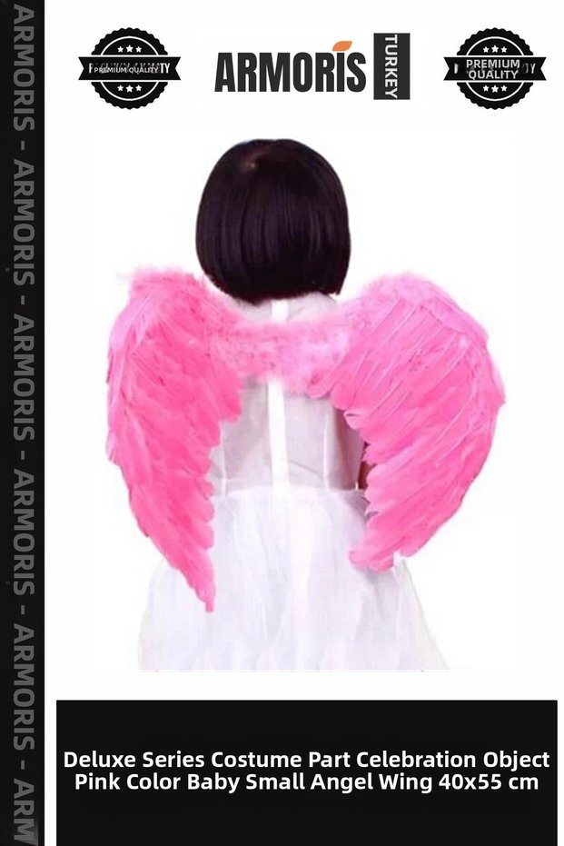 Delux Series Costume Accessory Celebration Item Pink Color Baby Size Little Angel Wing 40X55 cm