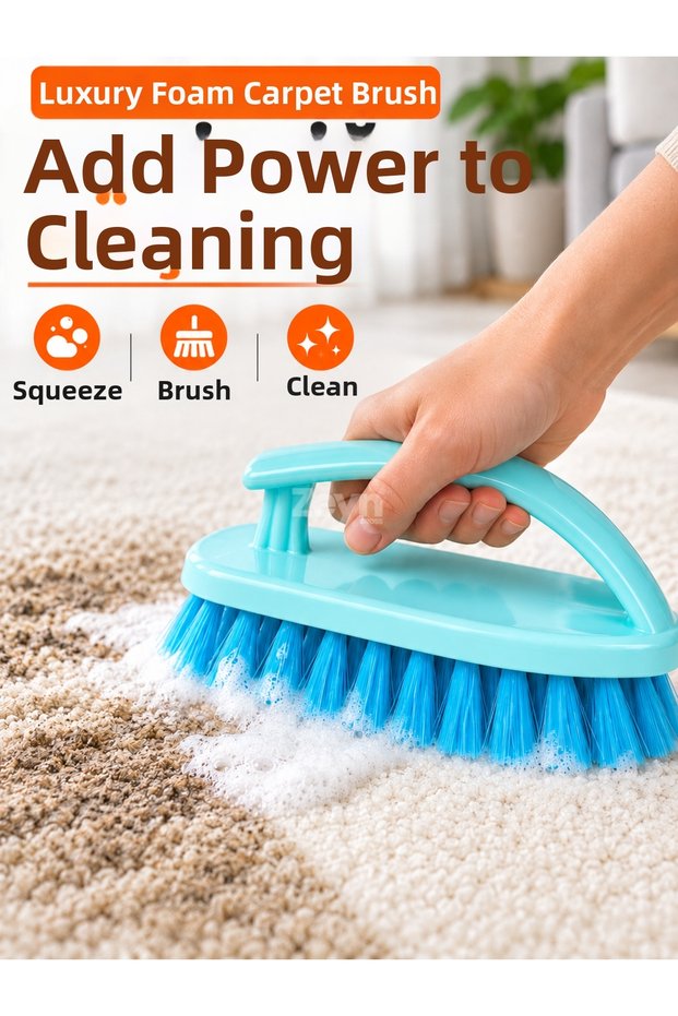 Luxury Iron-Type Carpet Brush – Cleaning Brush with Ergonomic Handle and Dense Bristles