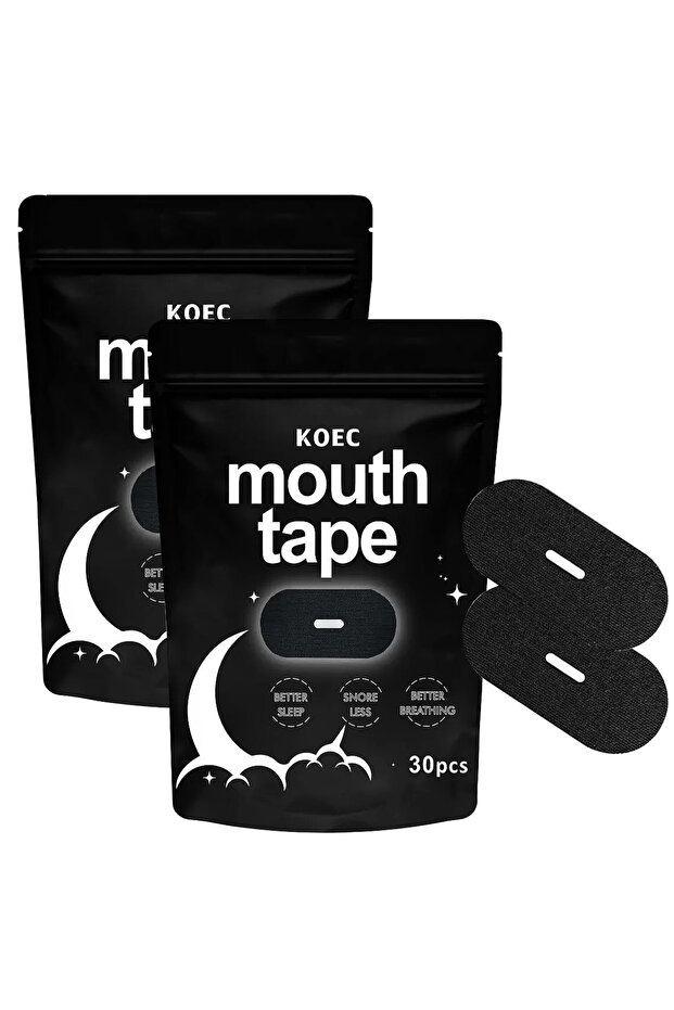 60Counts black Breathable Mouth Tape 30/60/90pcs Anti Snoring Sleep Strips Adhesive Tape Sleep Acces