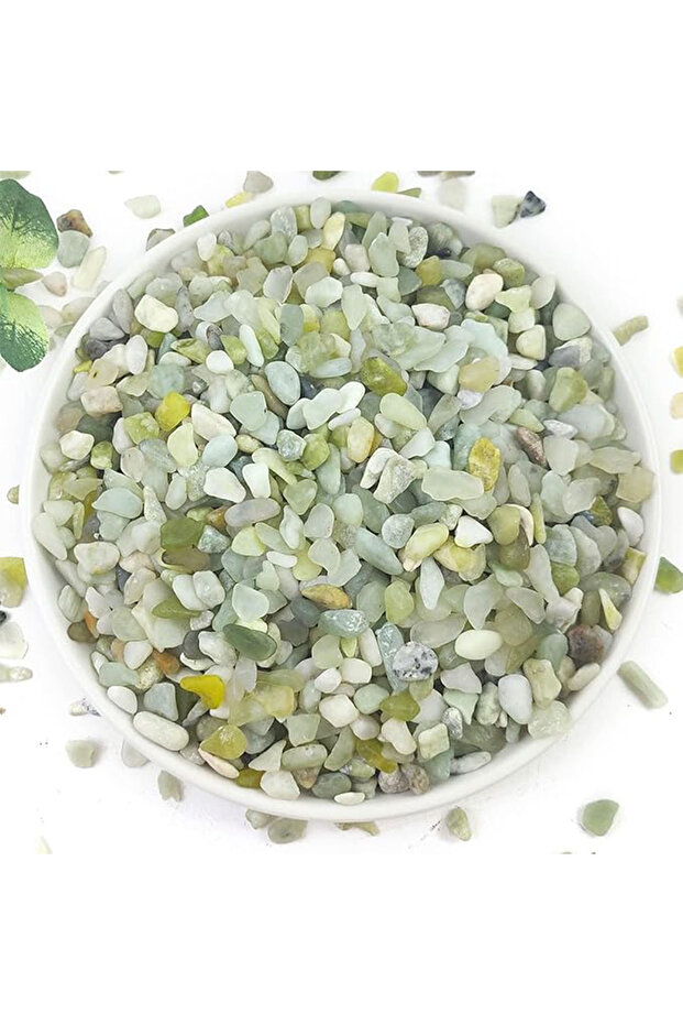 300g Succulent and Cactus Pebbles, 1/5 Inch Jade Natural Decorative Polished Stones, River Rocks for