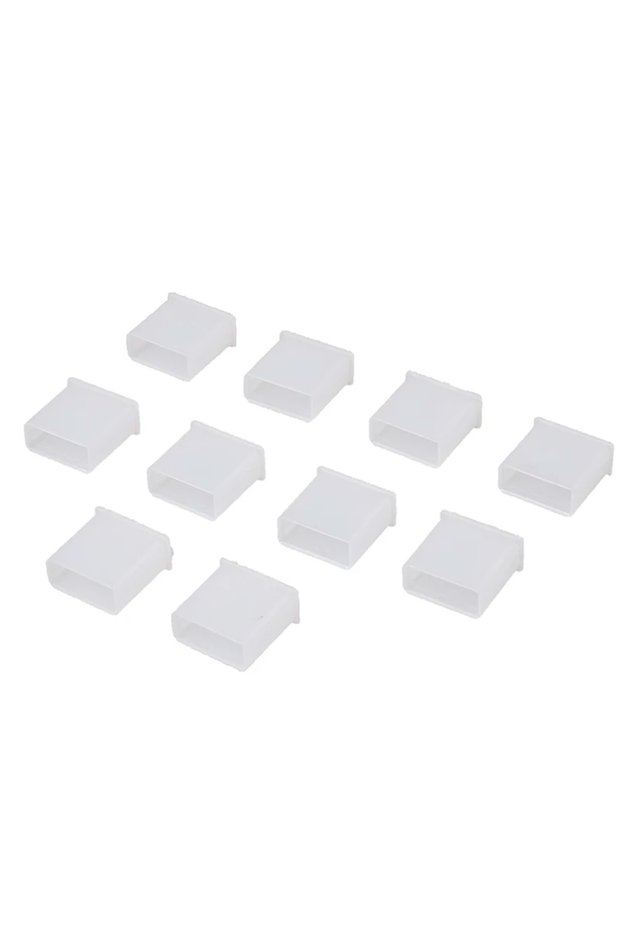 transparent 10pcs Silicone Data Cable Charging Port Protective Cover Anti Dust Stopper Cap for IOS T