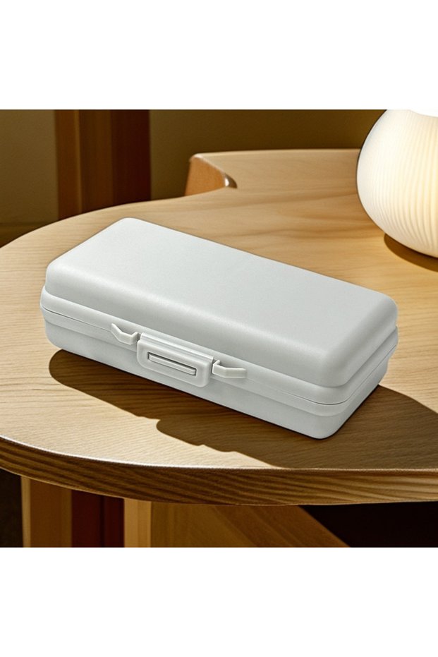Grey 1PC USB Storage Box with Compartments and Covers, Suitable for Storing Office Supplies, Station